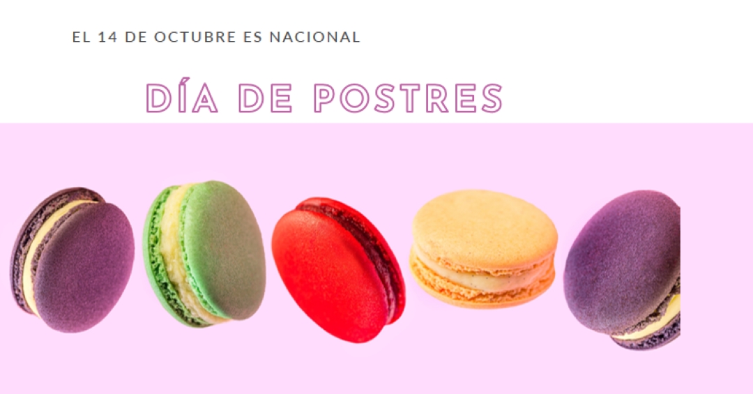No te pierdas el Día del Postre purple modern-bold