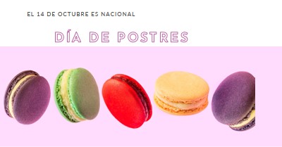 No te pierdas el Día del Postre purple modern-bold