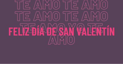 Te amo, San Valentín purple modern-bold