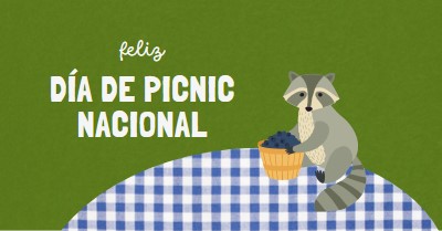 Feliz Día Nacional de Picnic green whimsical-color-block