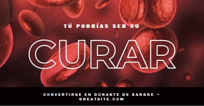 Convertirse en donante de sangre red modern-simple