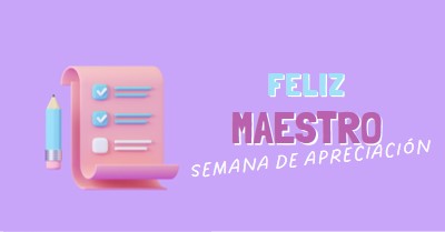 Semana de apreciación del profesor purple whimsical-color-block