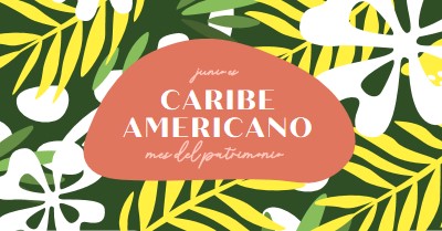 Honrar la herencia caribeña americana green organic-simple