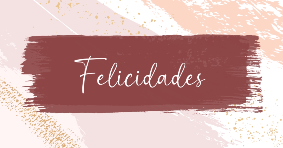 Felicitaciones sencillas pink organic-simple