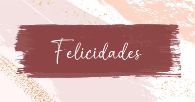 Felicitaciones sencillas pink organic-simple