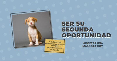 Cachorro de segunda oportunidad blue modern-bold