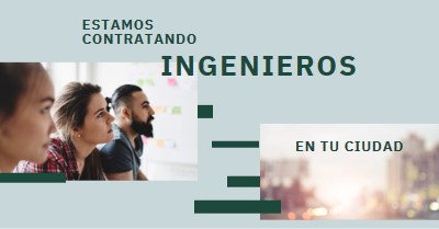 Estamos contratando ingenieros blue modern-simple