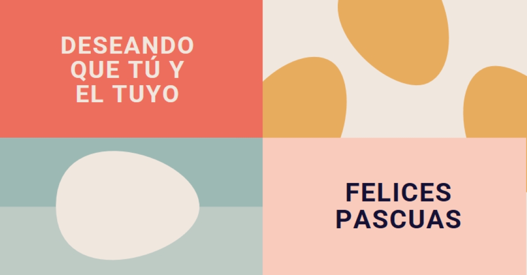Feliz Pascua para ti y la tuya orange modern-color-block