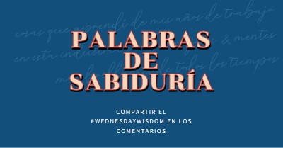 Palabra a los sabios blue modern-simple