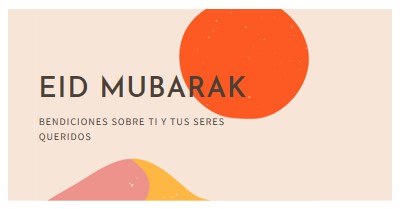 Bendiciones de Eid pink organic-simple