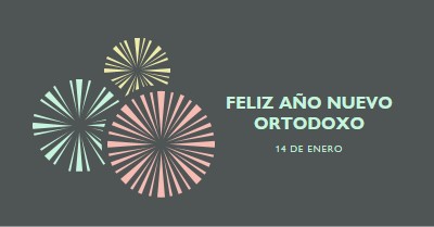 Celebración del Año Nuevo Ortodoxo gray vintage-retro