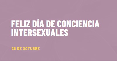 Feliz Día de concienciación intersexuales purple modern-bold