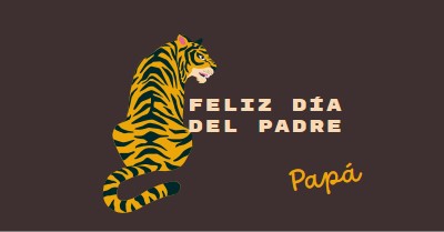 Feliz Día del Padre, papá brown whimsical-color-block