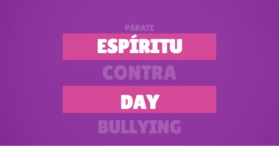 Ponerse al día contra el acoso escolar purple modern-bold