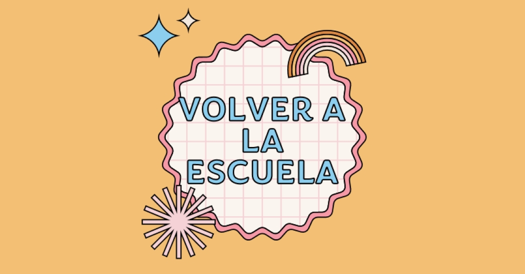 Deslumbrar a la escuela orange vintage-retro