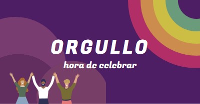 Celebrar el orgullo purple modern-bold