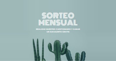 Cuestionario de sorteo mensual green modern-simple