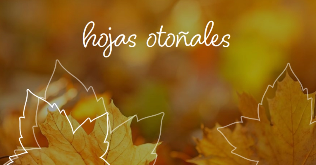 Hojas otoñales orange organic-simple