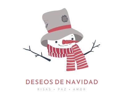 Deseos de Navidad white modern-simple