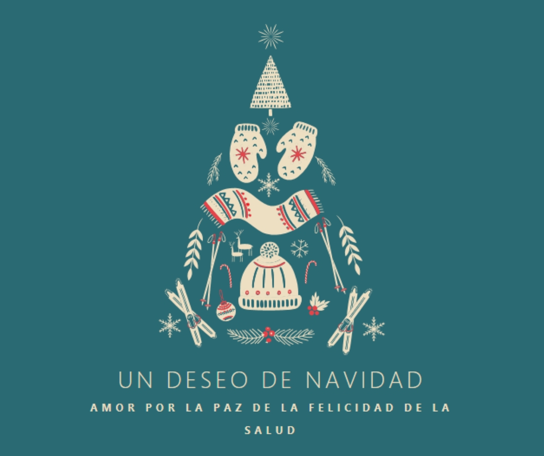 Todo lo que quiero para Navidad green modern-simple