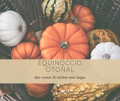 Celebrar el equinoccio de otoño orange modern-simple