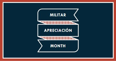 Celebración del mes de la apreciación militar blue modern-simple