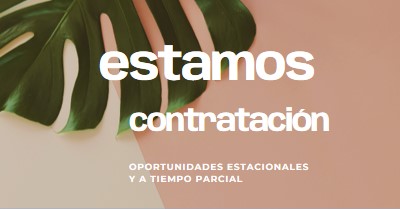 Estamos contratando trabajadores estacionales pink modern-simple