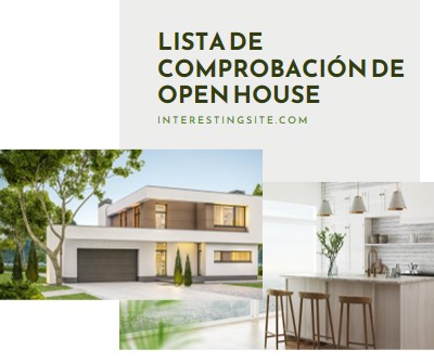 Lista de comprobación de casa abierta white modern-simple