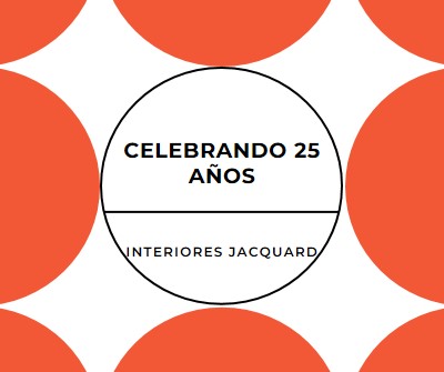 Celebrando 25 años orange modern-geometric-&-linear