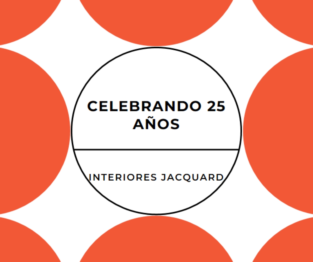 Celebrando 25 años orange modern-geometric-&-linear