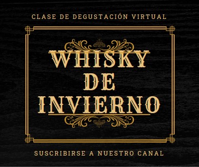 Whisky de invierno black vintage-retro