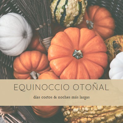 Celebrar el equinoccio de otoño orange modern-simple