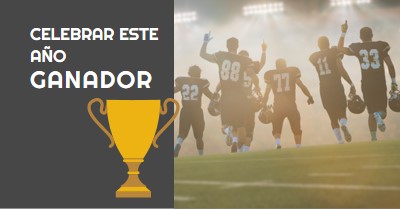 Celebrar al ganador blue modern-simple