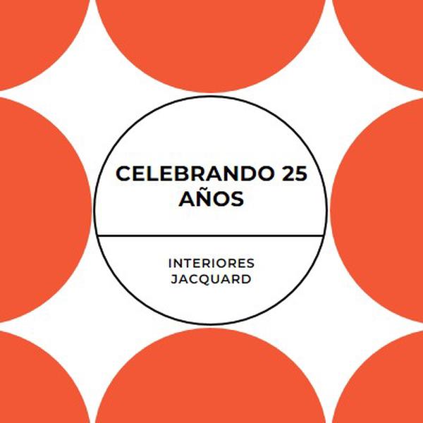 Celebrando 25 años orange modern-geometric-&-linear