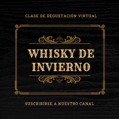 Whisky de invierno black vintage-retro