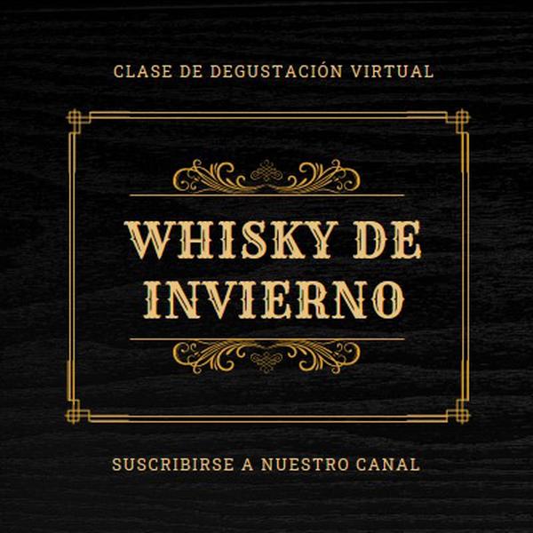 Whisky de invierno black vintage-retro