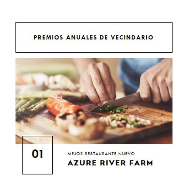 Premios anuales a los vecindarios white modern-simple