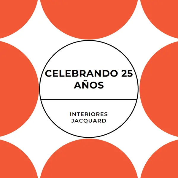 Celebrando 25 años orange modern-geometric-&-linear