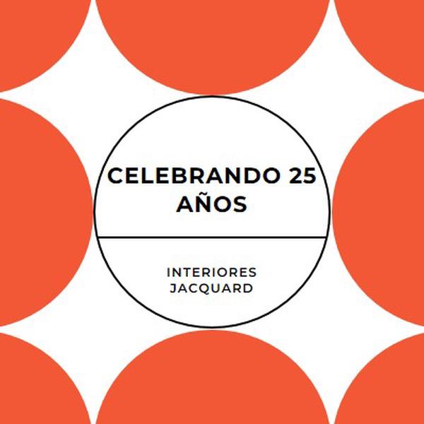 Celebrando 25 años orange modern-geometric-&-linear