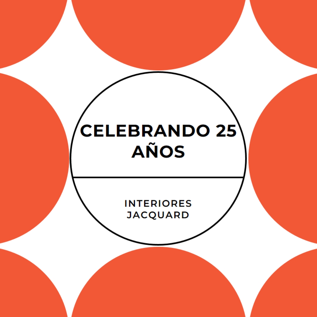 Celebrando 25 años orange modern-geometric-&-linear
