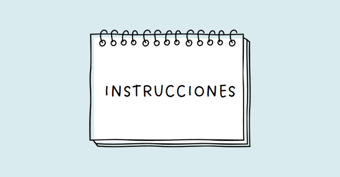 Tus instrucciones blue whimsical-line