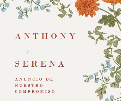 Flores de amor white vintage-botanical