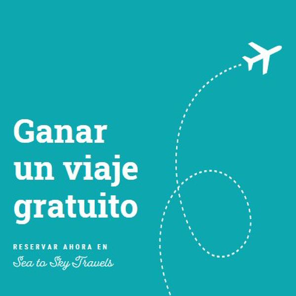 Ruta de vuelo blue modern-simple