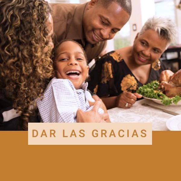 Dar las gracias brown modern-simple