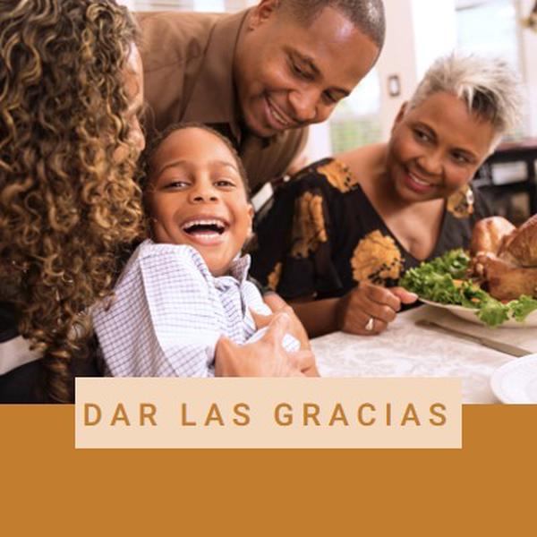 Dar las gracias brown modern-simple