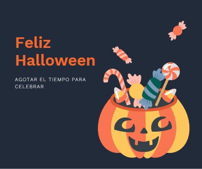 Ten un dulce Halloween black whimsical-line