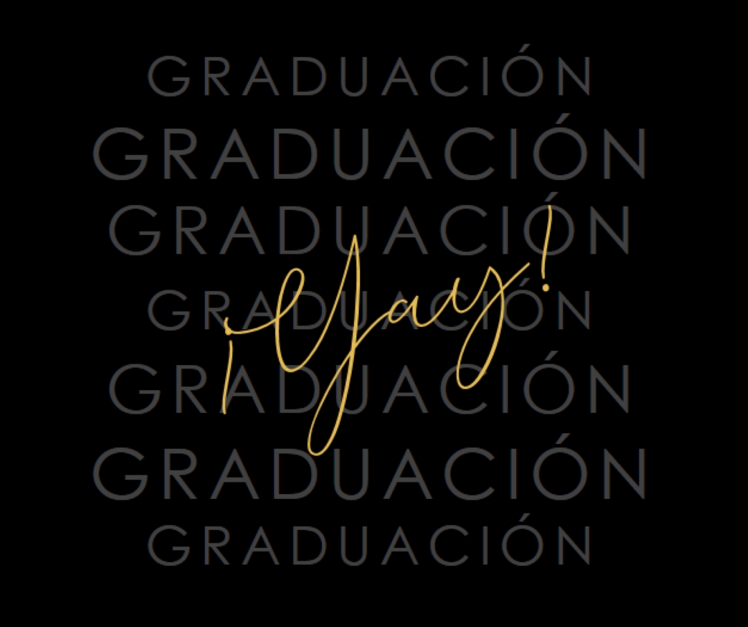 Yay para la graduación black modern-simple