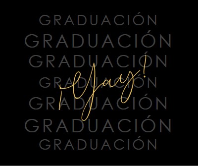 Yay para la graduación black modern-simple