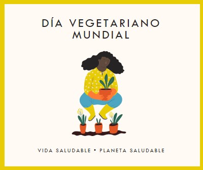 Es el Día Mundial vegetariano white modern-simple