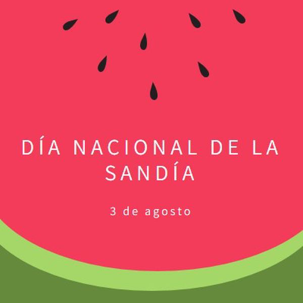 Día Nacional de la Sandía pink modern-simple